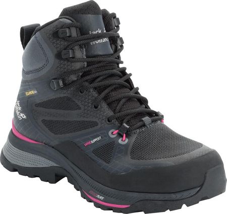 Jack Wolfskin Force Trekker Texapore Mid Shoes Women Czarny