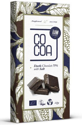 Czekolada Ciemna 75 % Z Solą Bio 50g Cocoa