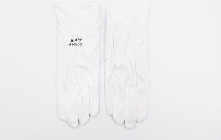 Simply Analog rękawiczki z mikrofibry, large, białe