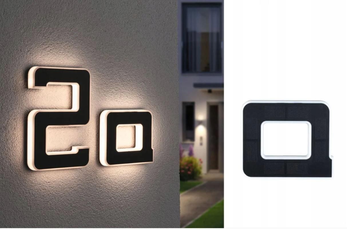 Paulmann Numer Domu Solar Litera A Led 0,2W 3000K (94650) - zdjęcie 4 Paulmann Numer Domu Solar Litera A Led 0,2W 3000K (94650)