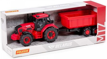 Polesie 91321 Traktor Belarus Z Przyczepą Czerwony