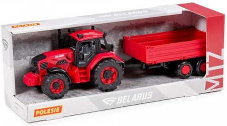 Polesie 91345 Traktor Belarus Z Przyczepą Burtową Czerwony