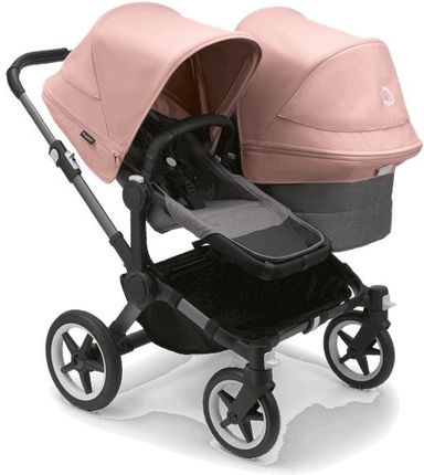 Bugaboo Donkey 5 Duo - wózek głęboko-spacerowy dla dwójki dzieci w różnym wieku -Graphite-Morning Pink-Grey Melange