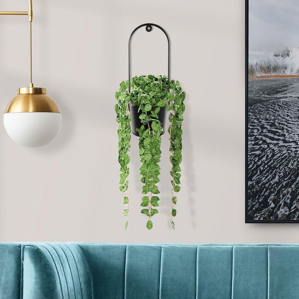 Kwietnik wiszący ścienny metalowy czarny doniczka osłonka na roślinę kwiaty loft - zdjęcie 1 Kwietnik wiszący ścienny metalowy czarny doniczka osłonka na roślinę kwiaty loft