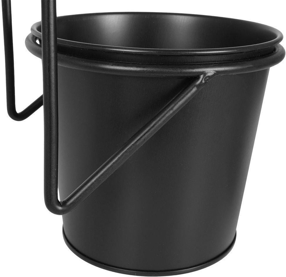 Kwietnik wiszący ścienny metalowy czarny doniczka osłonka na roślinę kwiaty loft - zdjęcie 2 Kwietnik wiszący ścienny metalowy czarny doniczka osłonka na roślinę kwiaty loft