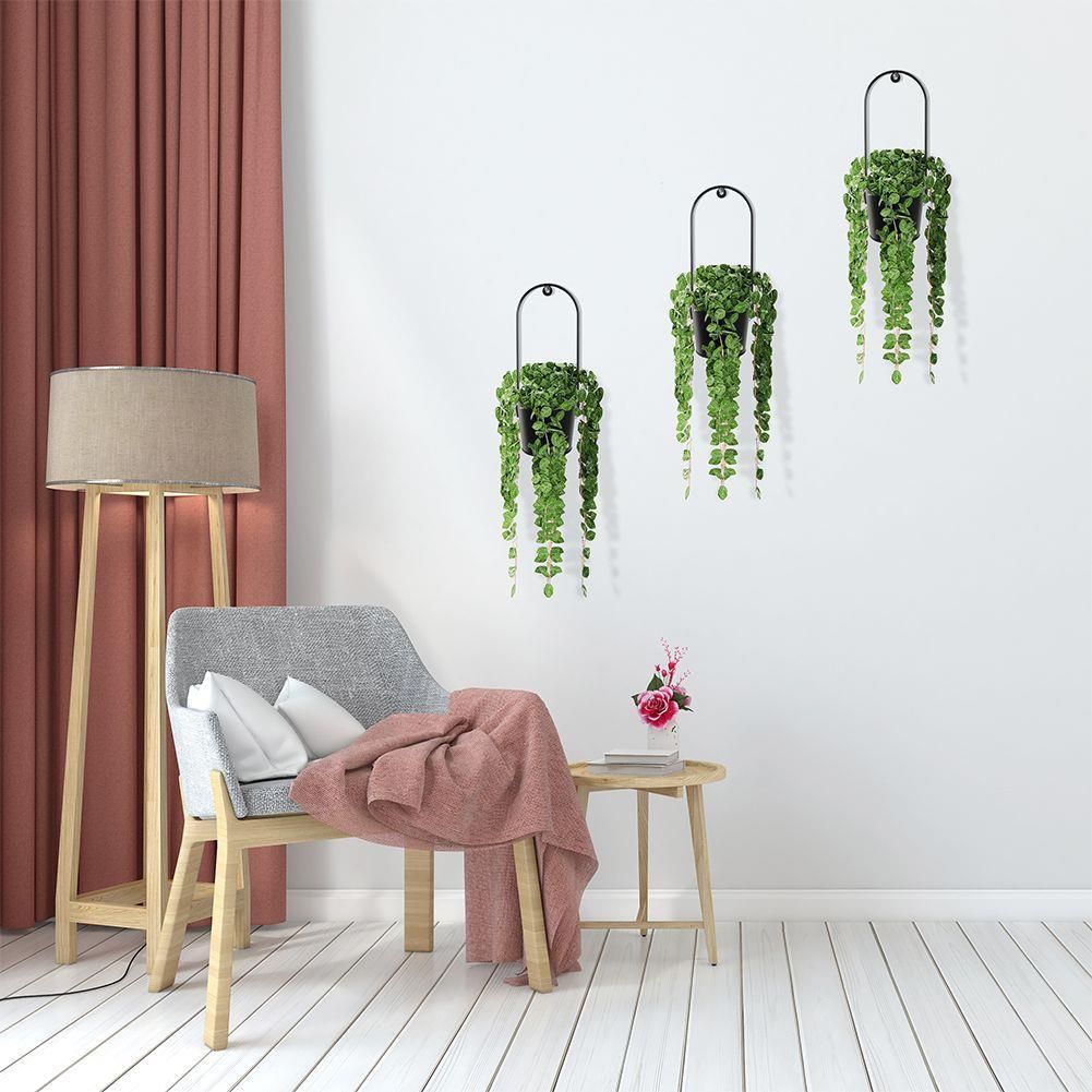 Kwietnik wiszący ścienny metalowy czarny doniczka osłonka na roślinę kwiaty loft - zdjęcie 3 Kwietnik wiszący ścienny metalowy czarny doniczka osłonka na roślinę kwiaty loft