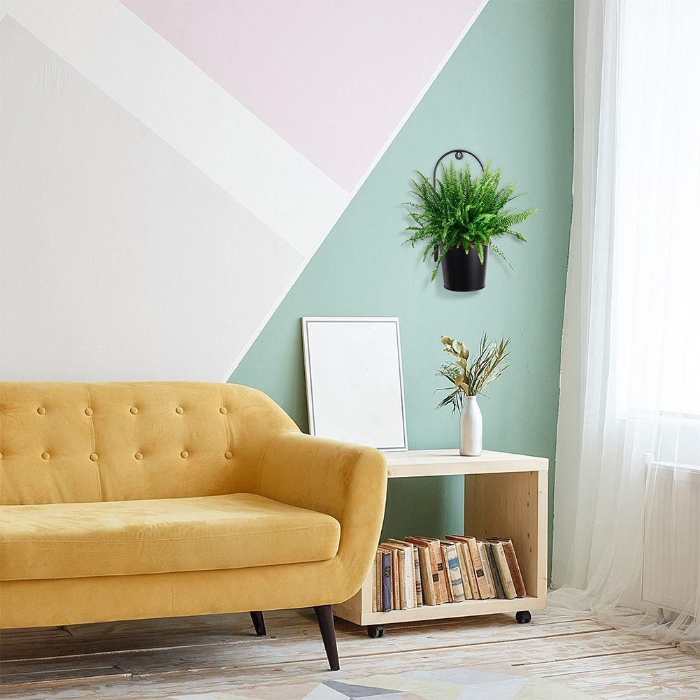 Kwietnik wiszący ścienny metalowy czarny doniczka osłonka na roślinę kwiaty loft - zdjęcie 4 Kwietnik wiszący ścienny metalowy czarny doniczka osłonka na roślinę kwiaty loft