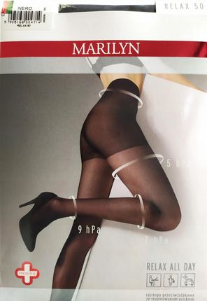 Przeciwżylakowe Rajstopy Marilyn Relax 50 Czarne 2
