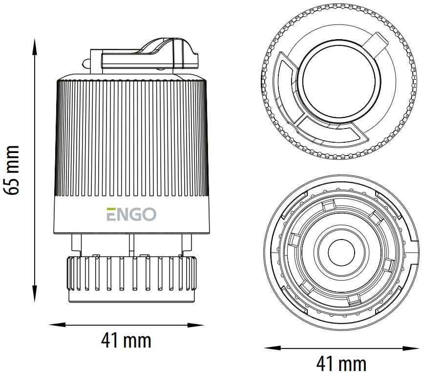 Siłownik termoelektryczny Engo E30NC230 M30x1,5 SALUS