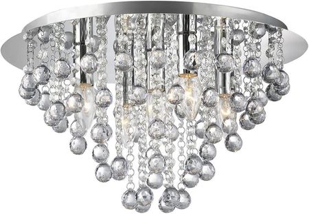 Toolight Lampa Sufitowa Kryształowa Plafon Glamour Srebrna (APP5145C)