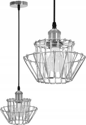 Toolight Lampa Sufitowa Wisząca Metal Ażurowa Retro Chrom (OSW01043)