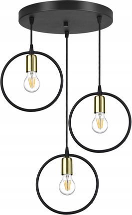 Luxolar Light Factory Lampa Wisząca Żyrandol Ring Złoty Miedź Chrom E27 (LAMPAWISZĄCA939EZ3)