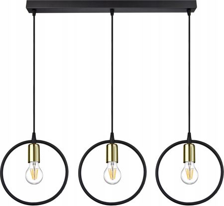 Luxolar Light Factory Lampa Wisząca Żyrandol Ring Złoty Miedź Chrom E27 (LAMPAWISZĄCA939BZ3)