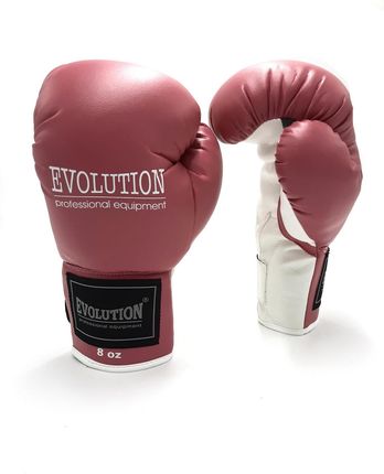 Evolution Professional Equipment Rękawice Bokserskie Rekreacyjne Basic Evolution Biały Różowy