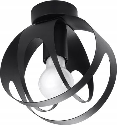 Sollux Lighting Lampa Sufitowa Plafon Tulos czarny Stal E27 Sollux (SL1086)