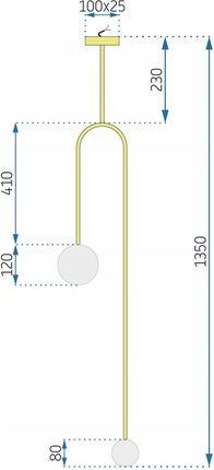 Toolight Lampa APP964 sufitowa wisząca kule mleczne złota (OSW04049) - zdjęcie 5