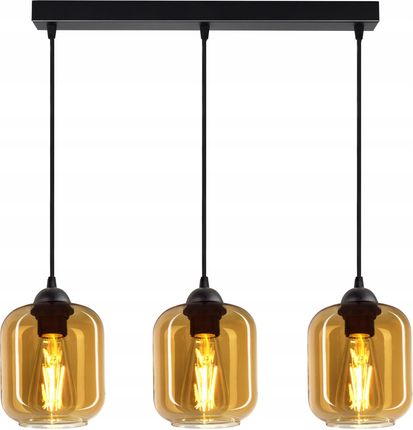 Luxolar Light Factory Lampa Wisząca Żyrandol Plafon 3 Klosze Miód Led (LAMPAWISZĄCAŻYRANDOL898BZ3B)