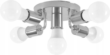 Toolight Lampa Sufitowa Reflektor Metalowa Round Chrome 5 (APP7075C)