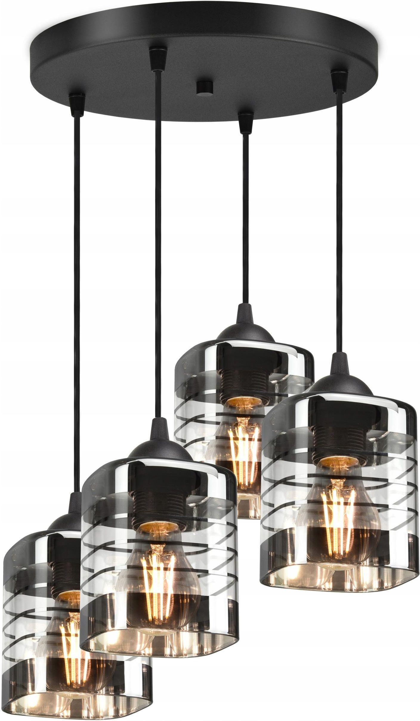 Luxolar Light Factory Szklana Lampa Wisząca Sufitowa Żyrandol Plafon Led (LAMPAWISZĄCA923EZ4)