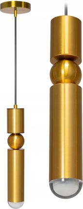 Toolight Lampa Sufitowa Wisząca Led Metalowa Gold Złota (OSW00904)