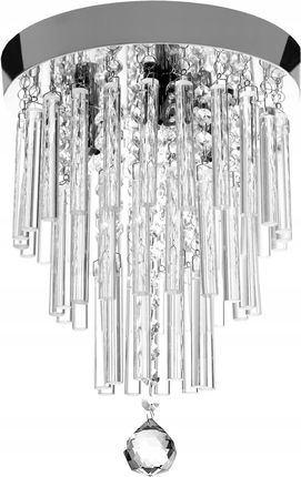 Toolight Lampa Kryształowa Sufitowa Plafon Chrom Kryształ (APP7873C)
