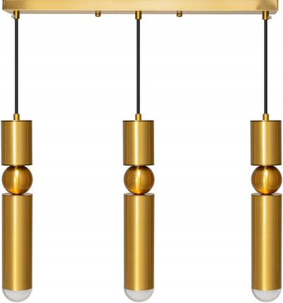 Toolight Lampa sufitowa wisząca APP471 złota glamour (OSW00905)