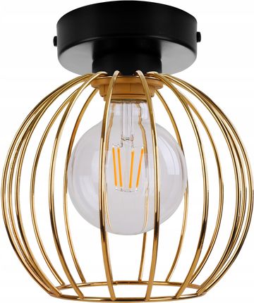 Light Home Nowoczesna Lampa Sufitowa Złoty Klosz Druciak Led (MONA2180KB)