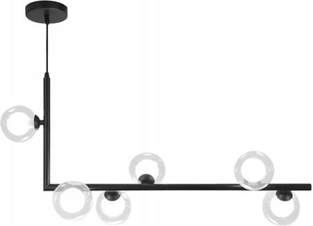 Toolight Lampa Sufitowa 6 Głowic Metalowa Czarna Industrial (APP7556CP)
