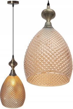 Toolight Lampa Sufitowa Wisząca Szklana Amber Bursztynowa (OSW00561)