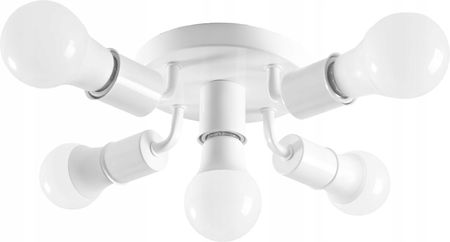 Toolight Lampa Sufitowa Reflektor Metalowa Round White 5 (APP7065C)