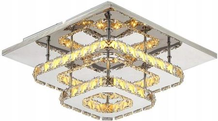 Toolight Lampa Sufitowa Kryształowa Plafon Glamour 24W (APP409CP)