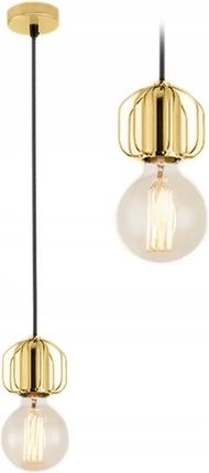 Toolight Lampa Sufitowa Wisząca Złota Loft Gold Metalowa (APP5921CP)
