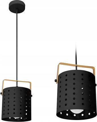Toolight Lampa Sufitowa Wisząca Metal Czarna Loft Black (APP9561CP)