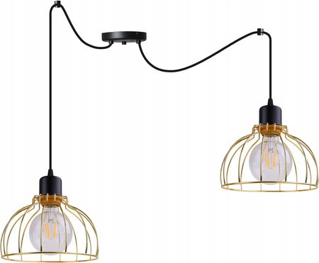 Light Home Lampa Wisząca Sufitowa Żyrandol Złoty Pająk Loft (SPIDERMOBI21752)