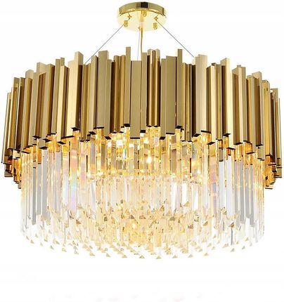 Toolight Lampa Kryształowa Sufitowa Plafon złoty Kryształ (APP601C)