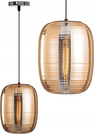 Toolight Lampa Wisząca Sufitowa Szklana Amber Loft Szkło (APP5671CP)