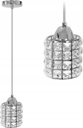 Toolight Lampa Sufitowa Wisząca Kryształ Chromowana Glamour (OSW06875)