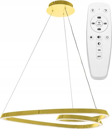 Toolight Lampa Sufitowa Wisząca Metal Ring Gold Led Pilot (APP797CPGOLD)