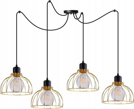 Light Home Lampa Wisząca Sufitowa Żyrandol Złoty Pająk Loft (SPIDERMOBI21754)