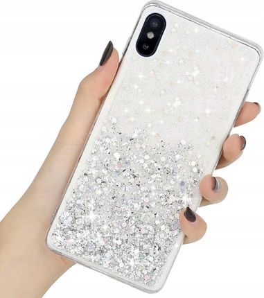 Etui Brokat Do Xiaomi Redmi 7A Glitter Clear+szkło