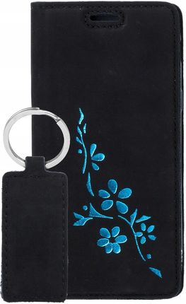 Etui Skórzane Magnet Kwiaty Oppo Reno 4 5G