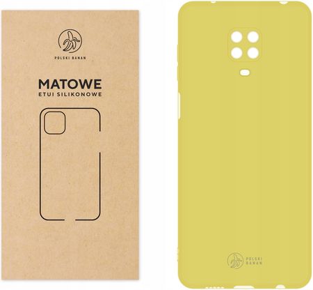 Etui Matowe do Xiaomi Redmi Note 9 Pro / 9S żółte