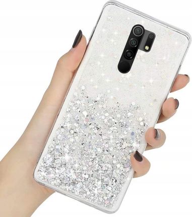 Etui Brokat Do Xiaomi Redmi 9 Glitter Clear +szkło