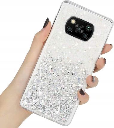 Etui Brokat Do Xiaomi Poco X3 Glitter + Szkło