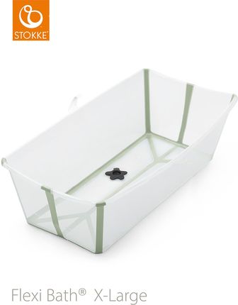 Stokke Flexi Bath X-Large duża składana wanienka dla dziecka Transparent Green – Zielona