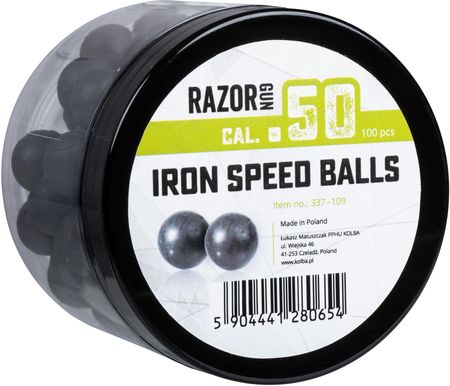 Razorgun Kule Gumowo-Metalowe Iron Speed Balls 50 Kal. .50 / 100 Szt. Do Umarex Hdr50 Hdp50