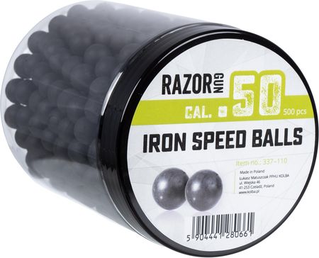 Razorgun Kule Gumowo-Metalowe Iron Speed Balls 50 Kal. .50 / 500 Szt. Do Umarex Hdr50 Hdp50