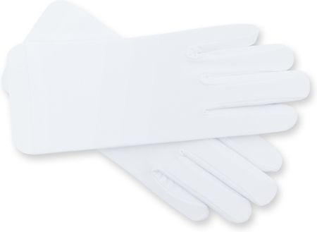 Białe gładkie rękawiczki męskie R2