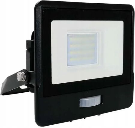 Projektor LED V-TAC 20W SAMSUNG CHIP Czujnik Ruchu Czarny z Mufą VT-128S 4000K 1510lm 5 Lat Gwarancji