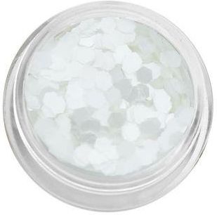Bass Cosmetics Konfetti Płatki Hexagonalne Holograficzne Białe Perła 